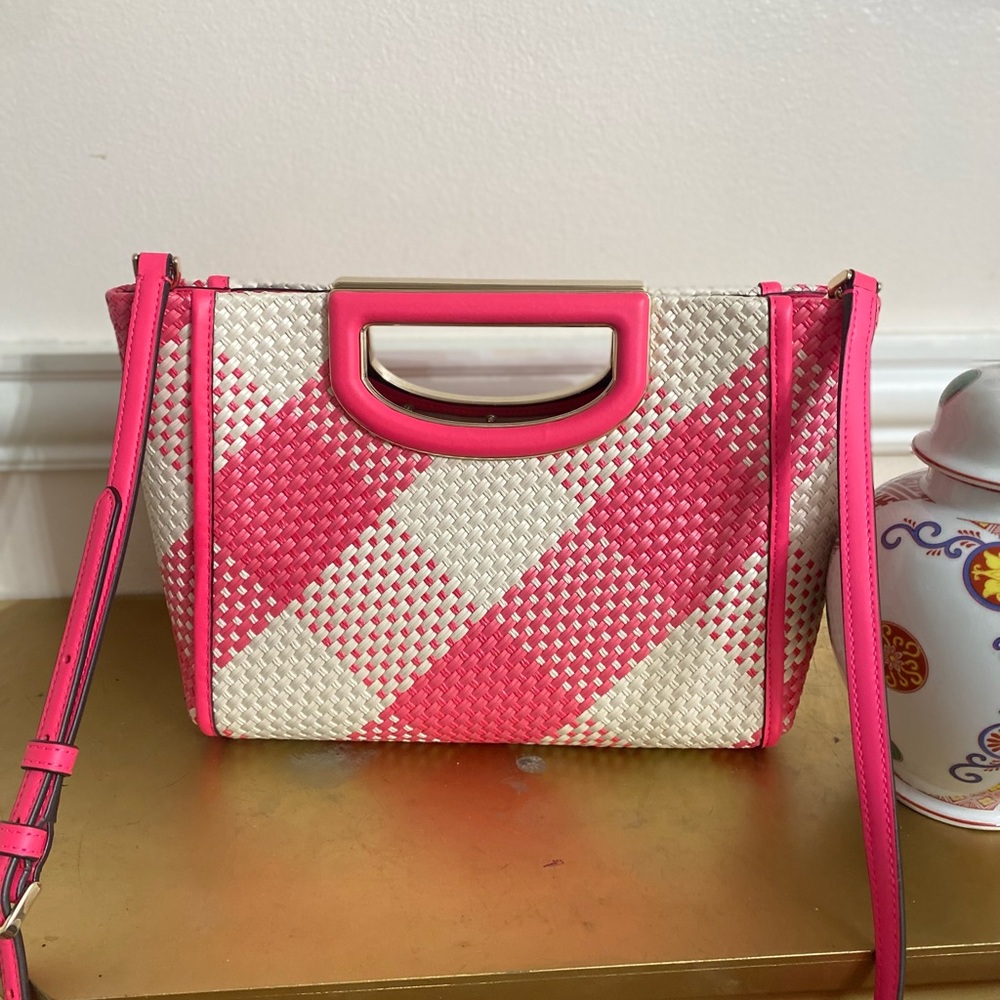 KATE SPADE ALEXIA CROSSBODY STRAW/LEATHER